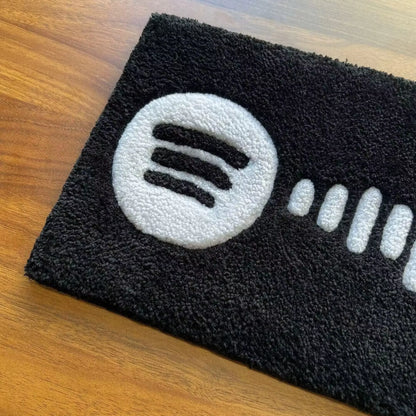 Spotify Music Codes Carpet Rug Digital Printing Technology Simple Housewarming Gift Handmade Non-Slip Decorative Carpet