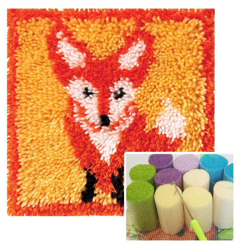 Creative Carpet Latch Hook Rug Kit Practical Embroidered Material Package DIY Craft Segment Embroidery for Sofa Cushion Carpet