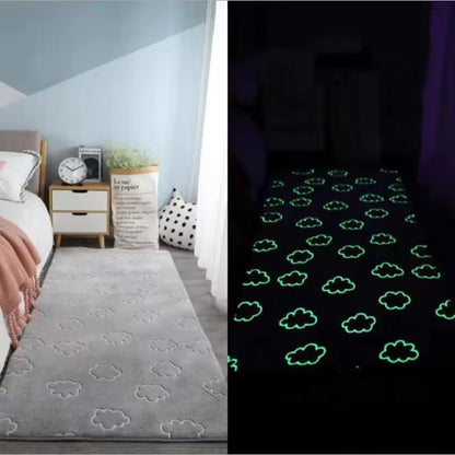 Luminous Carpet Modern Living Room Large Carpet Plush Children'S Bedroom Floor Mats Bay Window Cushion Thickening Printing Rug