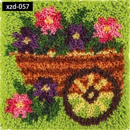 Creative Carpet Latch Hook Rug Kit Practical Embroidered Material Package DIY Craft Segment Embroidery for Sofa Cushion Carpet