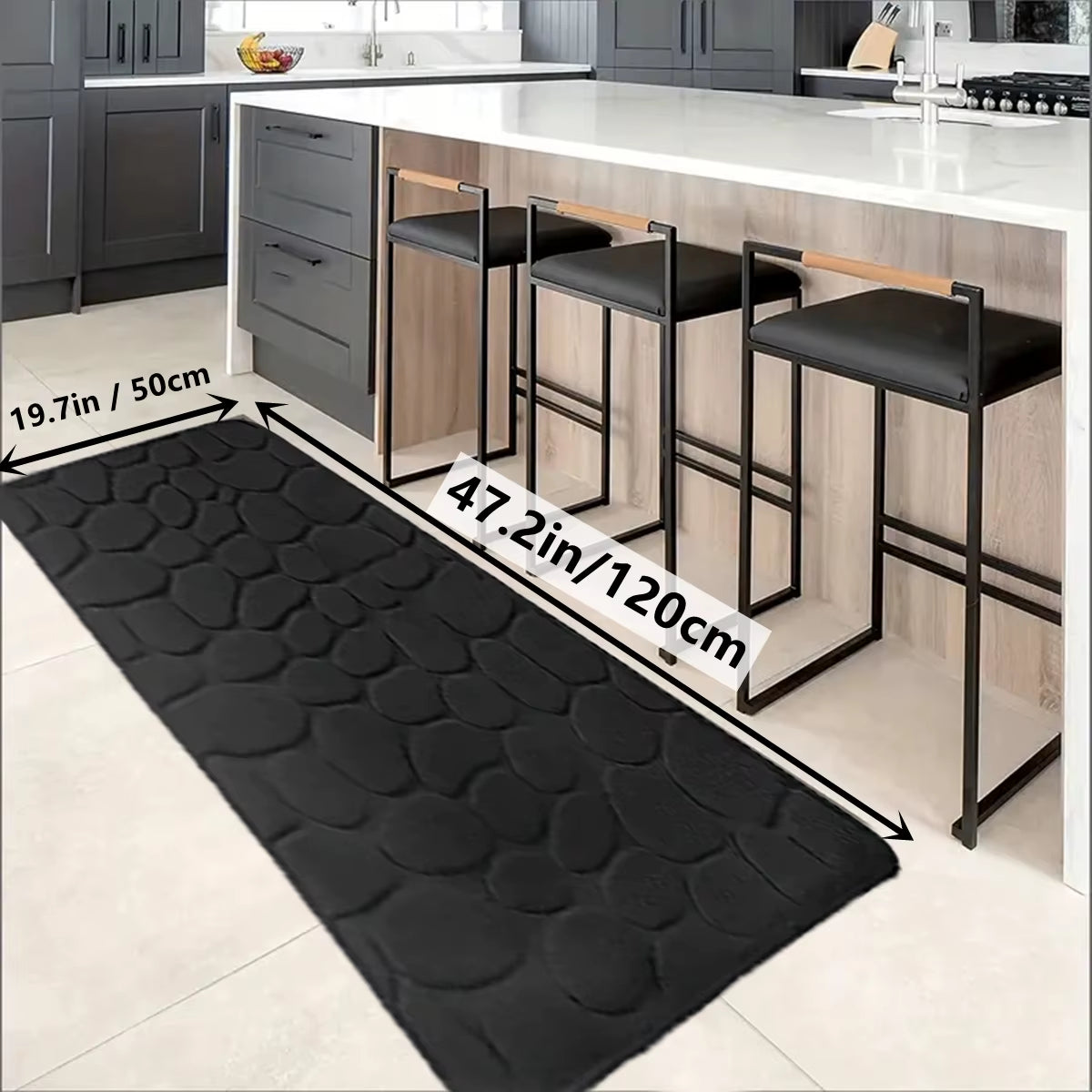 Kitchen Carpet Soft Kitchen Mat Anti-Slip Carpet Water Absorbent Floor Mat Bedroom Mat Home Decoration