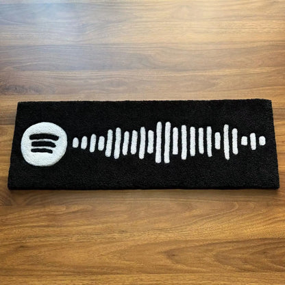 Spotify Music Codes Carpet Rug Digital Printing Technology Simple Housewarming Gift Handmade Non-Slip Decorative Carpet